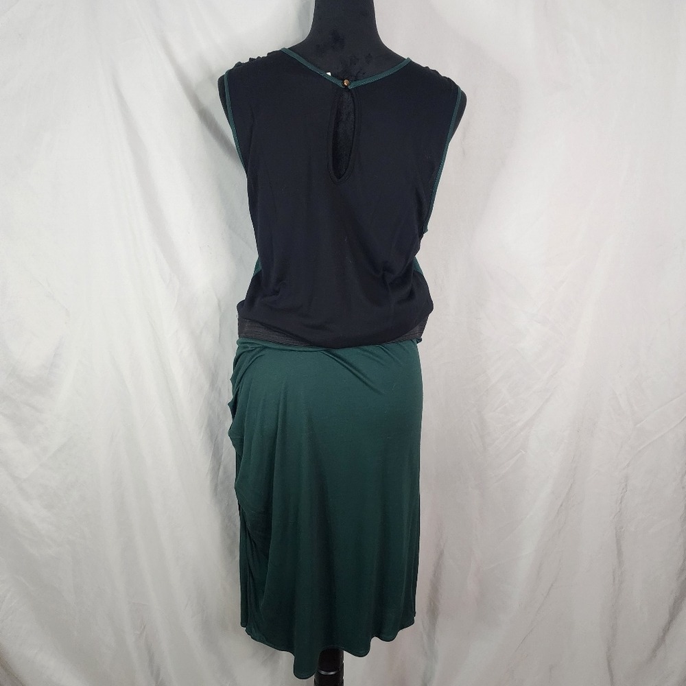 New!!! MANGO Size 10 Lightweight‎ Viscose Blouson Tulip Hem Shirred Lined Dress - Picture 12 of 16